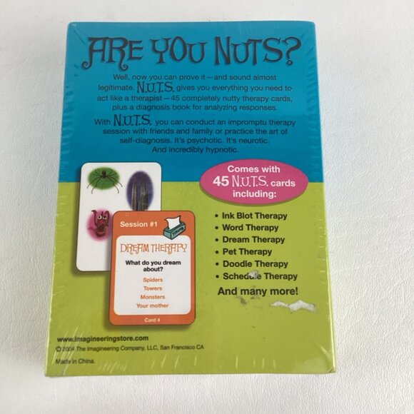 N.U.T.S. Nine Unauthorized Therapy Sessions Psychotic Card Game Diagnosis Book - Picture 2 of 6
